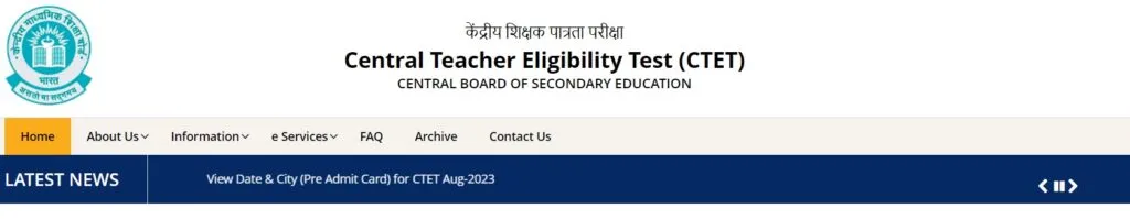 CTET EXAM AUG 2023 PRE ADMIT CARD CTET EXAM AUG 2023 PRE ADMIT CARD